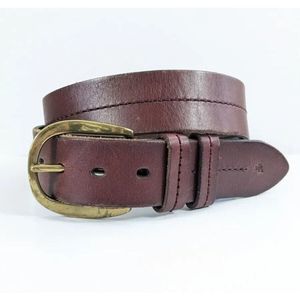 LRL Dark Brown Burgundy Genuine Leather Belt 36-40 In Lauren Ralph Lauren 38 In